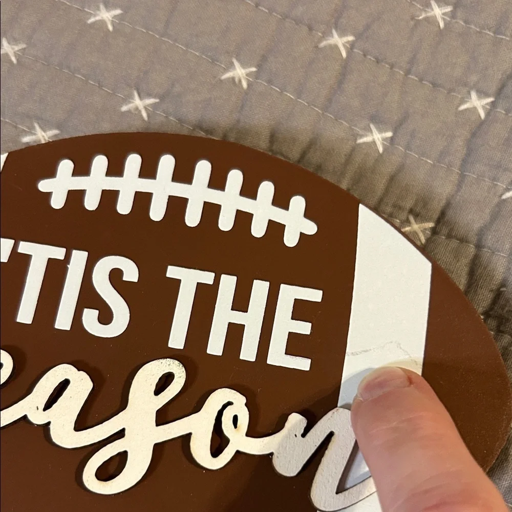 Football Wooden Home Decor (Set of 2)